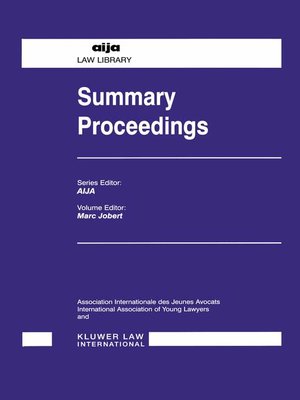 cover image of Summary Proceedings